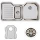 SS 41.5x20.5x9.5  Dbl Under MT Sink Kit