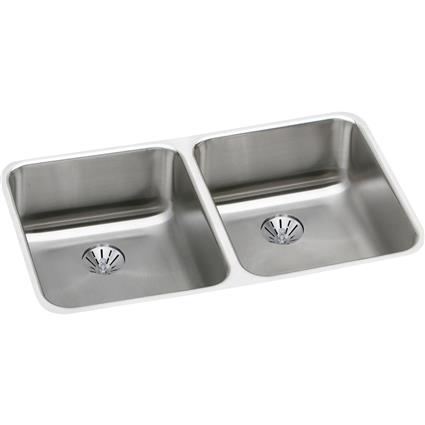 SS 30.7x18.5x4.8 Dbl UMnt Sink+PD
