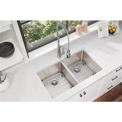 SS 32.75x19.5x9 Double UnderMT Sink+PD