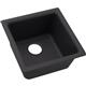 Qtz 15.7x15.7x7.7 Single Sink Caviar