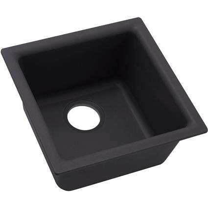 Qtz 15.7x15.7x7.7 Single Sink Caviar