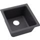 Qtz 15.7x15.7x7.7 Single Sink Charcoal