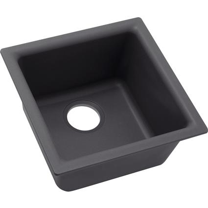 Qtz 15.7x15.7x7.7 Single Sink Charcoal
