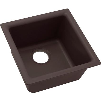 Qtz 15.7x15.7x7.7 Single Sink Chestnut