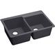 Qtz 33x22x9.5 Dbl Drop-in Sink Charcoal