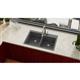 Qtz 33x22x9.5 Dbl Drop-in Sink Charcoal
