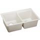 Qtz 33x22x9.5 Dbl Drop-in Sink Ricotta