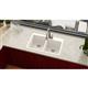 Qtz 33x22x9.5 Dbl Drop-in Sink Ricotta