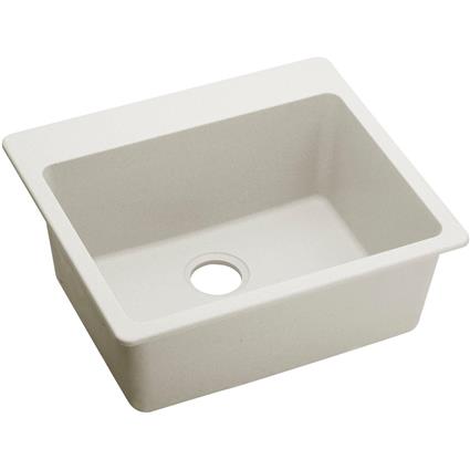 Elkay Quartz Luxe 25 x 22 x 9.5 Single Drop-in Sink Ricotta 