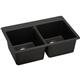Quartz 33x22x9.5 Dbl Drop-in Sink Caviar