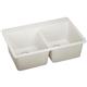 Qtz 33x22x9.5 Dbl Drop-in Sink Ricotta