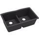 Quartz 33x19x10 Dbl UMnt Sink Caviar