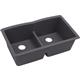 Quartz 33x19x10 Dbl UMnt Sink Charcoal