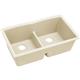Quartz 33x19x10 Dbl UMnt Sink Parchment