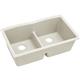 Quartz 33x19x10 Dbl UMnt Sink Ricotta