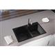 Quartz 33x22x10 Dbl Drop-in Sink Caviar