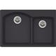 Quartz 33x22x10 Dbl Drop-in Sink Caviar