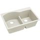 Quartz 33x22x10 Dbl Drop-in Sink Ricotta