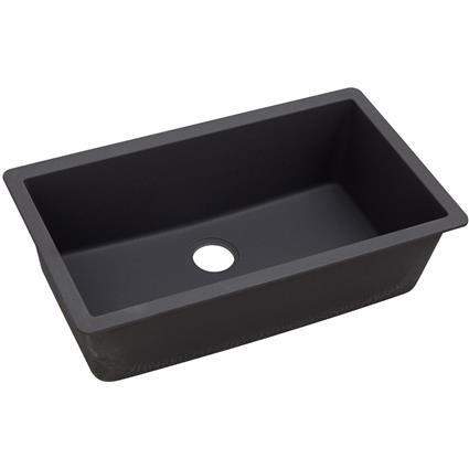 Qtz 33x18.4x9.4 Single UMnt Sink Caviar