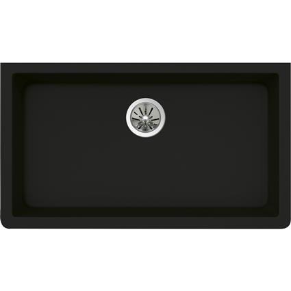Qtz 33x18.4x9.4 Single UMnt Sink Caviar