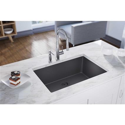 Qtz 33x18.4x9.4 Sng Und Sink Charcoal