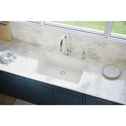 Qtz 33x18.4x9.4 Single UMnt Sink Ricotta