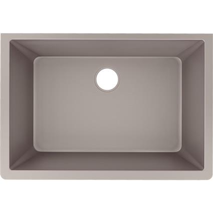 Qtz 33x18.4x9.4 Single UMnt Sink Silver