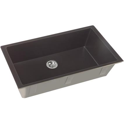 Qtz 36x20x9 Single UMnt Sink+PD Caviar