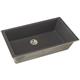 Qtz 36x20x9 Single UMnt Sink+PD Charcoal