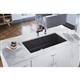 Qtz 36x20x9 Single UMnt Sink+PD Charcoal