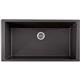 Qtz 36x20x9 Single UMnt Sink+PD Charcoal