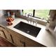 Qtz 36x20x9 Single UMnt Sink+PD Chestnut