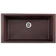 Qtz 36x20x9 Single UMnt Sink+PD Chestnut