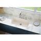 Qtz 36x20x9 Single UMnt Sink+PD Ricotta