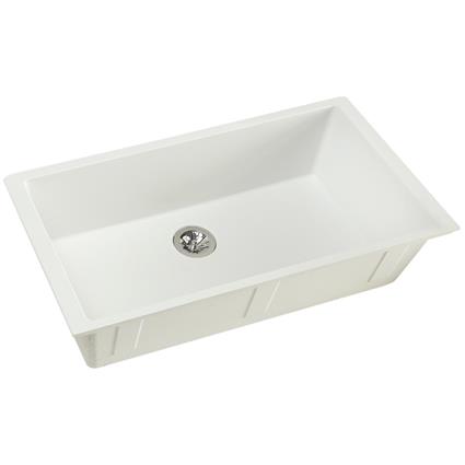 Qtz 36x20x9 Single UMnt Sink+PD Ricotta