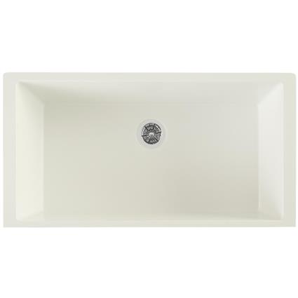 Qtz 36x20x9 Single UMnt Sink+PD Ricotta