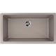 Qtz 36x20x9 Single UMnt Sink+PD Silver