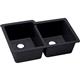 Quartz 33x20.5x9.5 Dbl UMnt Sink Caviar