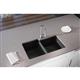 Quartz 33x20.5x9.5 Dbl UMnt Sink Caviar
