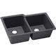 Qtz 33x20.5x9.5 Dbl UMnt Sink Charcoal