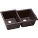 Qtz 33x20.5x9.5 Dbl UMnt Sink Chestnut