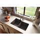 Qtz 33x20.5x9.5 Dbl UMnt Sink Chestnut