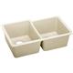 Qtz 33x20.5x9.5 Dbl UMnt Sink Parchment