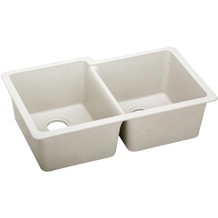 Quartz 33x20.5x9.5 Dbl UMnt Sink Ricotta