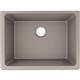 Qtz 25x18.5x9.5 Single UMnt Sink Silver