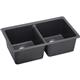 Qtz 33x18.7x9.5 Dbl UMnt Sink Charcoal