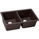 Qtz 33x18.7x9.5 Dbl UMnt Sink Chestnut