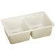 Qtz 33x18.7x9.5 Dbl UMnt Sink Parchment