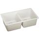 Quartz 33x18.7x9.5 Dbl UMnt Sink Ricotta