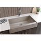 Qtz 36x21x9 Sng Bwl Apron Sink+PD Silver